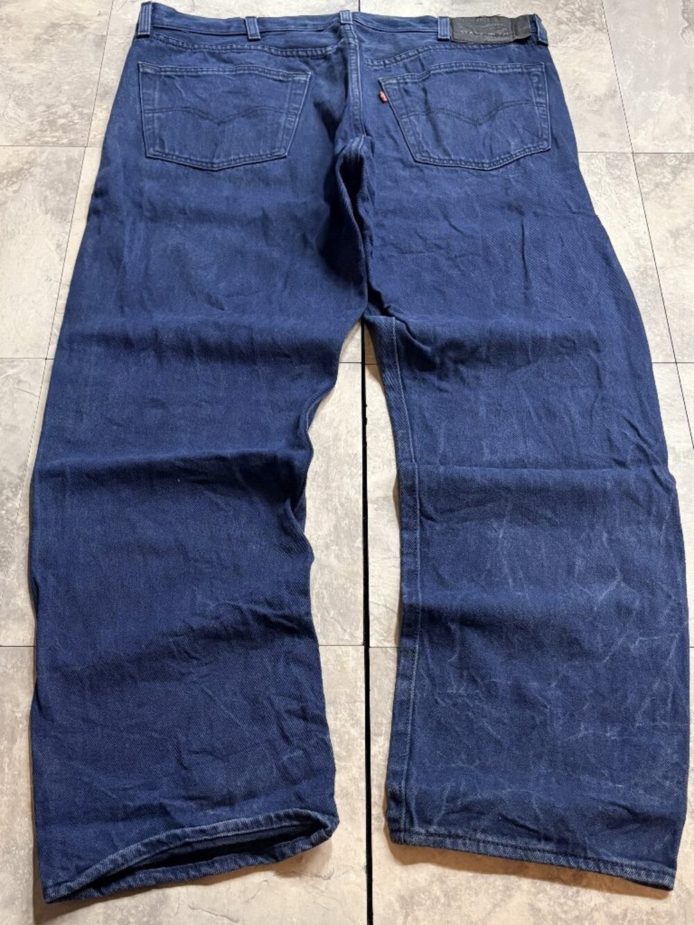 Levi's 501 Jeans Men's 40x32 Blue Black Rigid Denim Button Fly Y2K